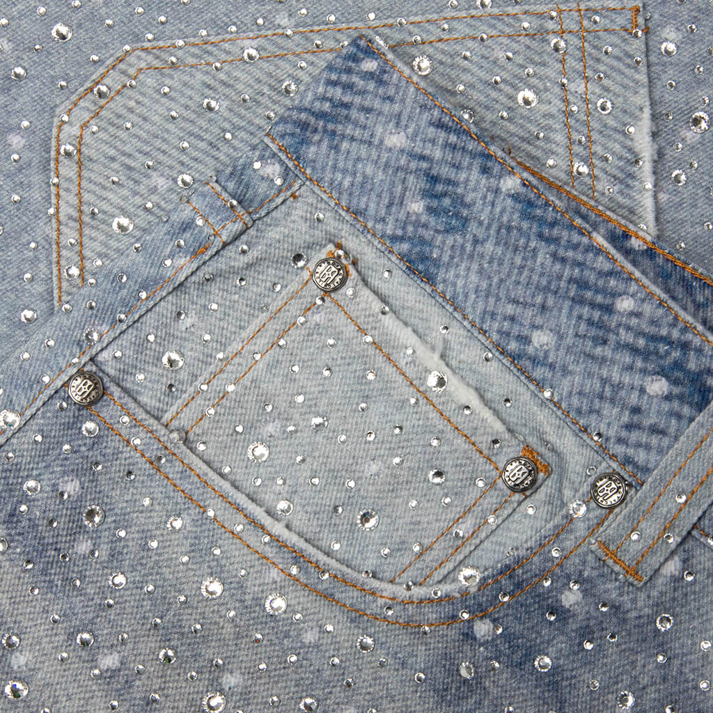 20K Swarovski Diamond Boro Jean - Blue – Feature