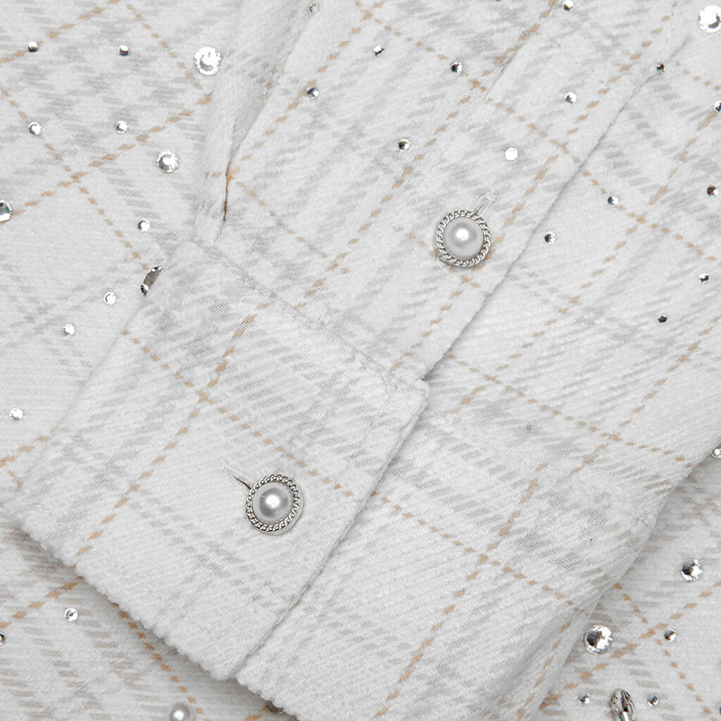 20K Pearl Diamond Shirt - White/Beige – Feature