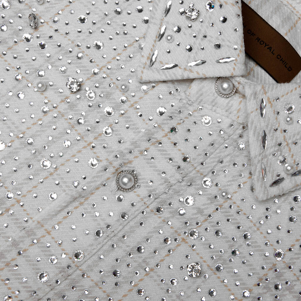 20K Pearl Diamond Shirt - White/Beige – Feature