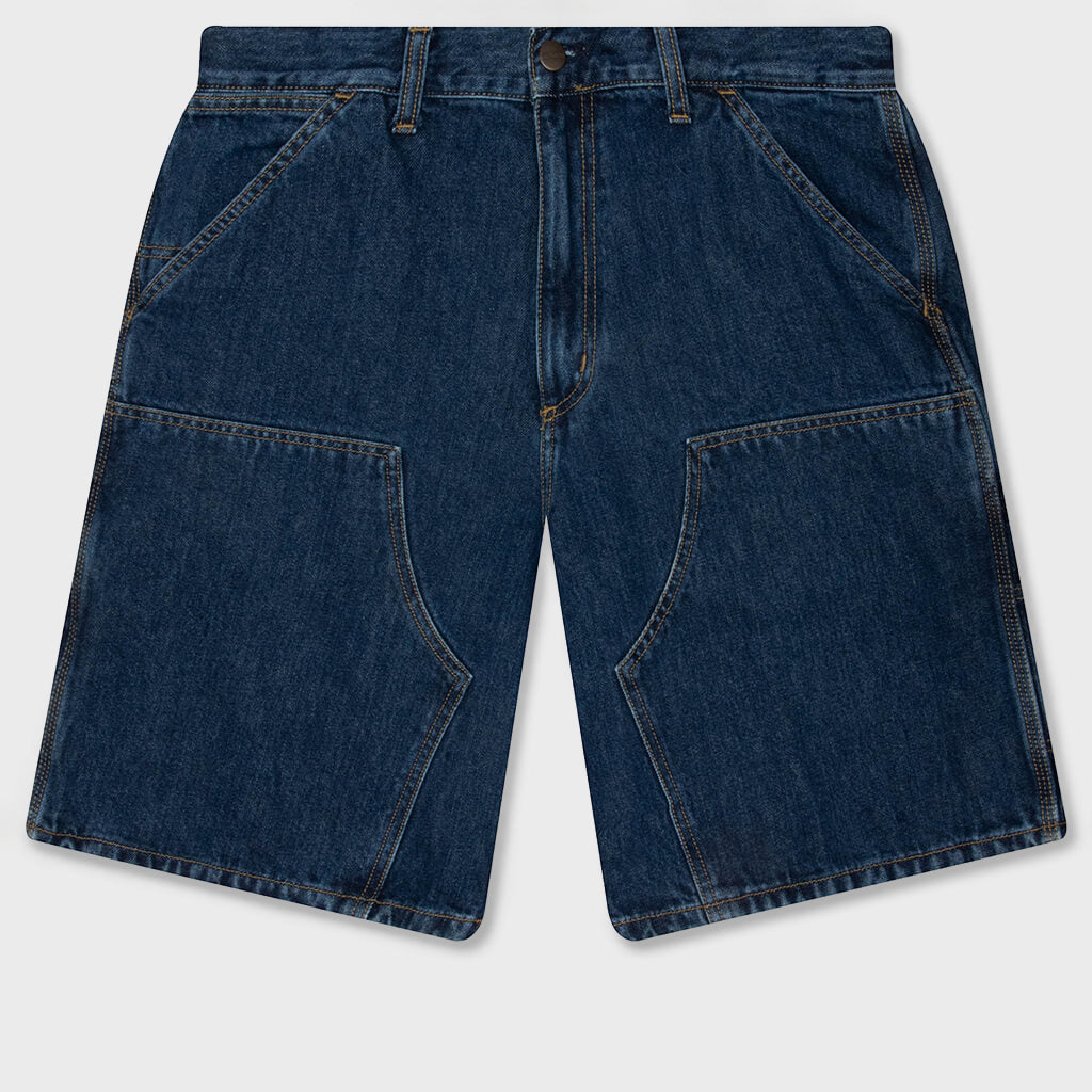 Double Knee Short - Blue Stone Washed