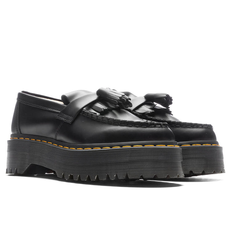 Adrian Leather Platform Tassel Loafers - Black Smooth – Feature display picture 2