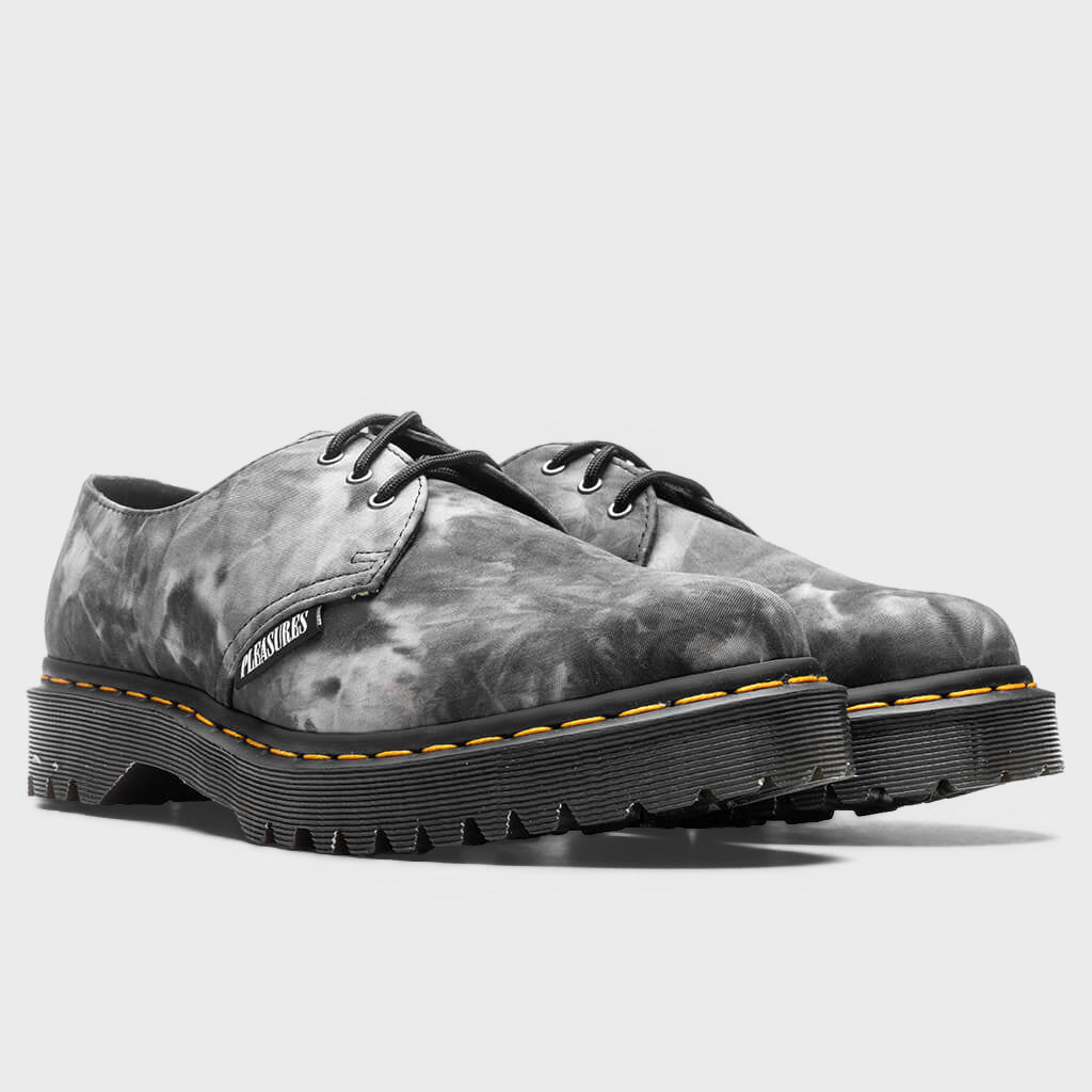 Dr. Martens x Pleasures 1461 Bex - Black/White Tie Dye – Feature