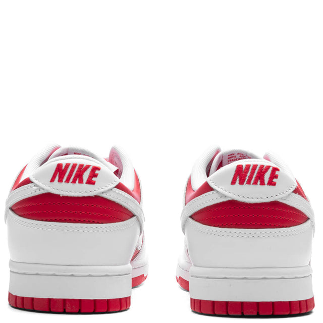 dunk low university red white