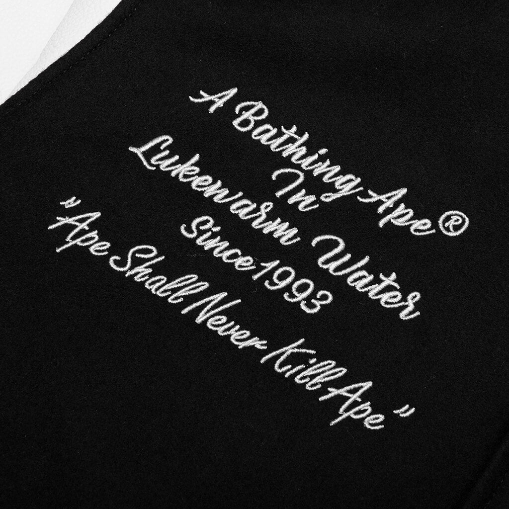 Embroidery Varsity Jacket - Black – Feature