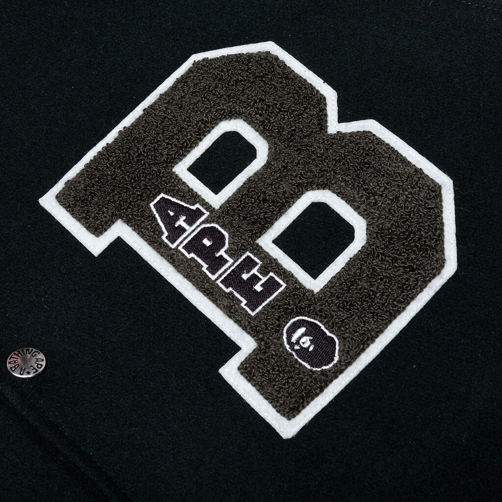 Embroidery Varsity Jacket - Green – Feature