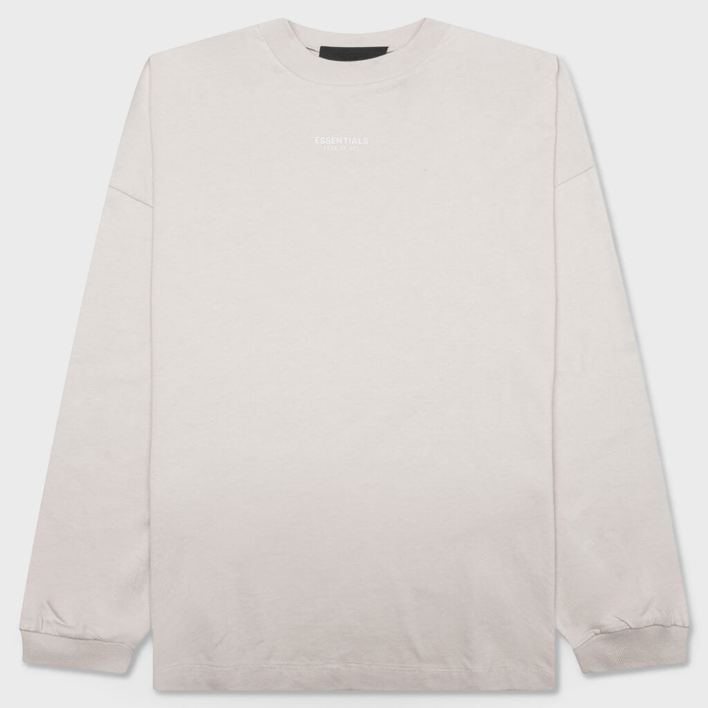 Essentials L/S Tee - Silver Cloud