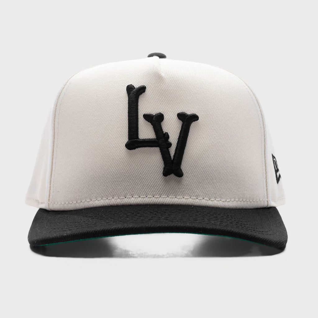 9FIFTY A-Frame Snapback Curve 'LV' Bones - Chrome/Black