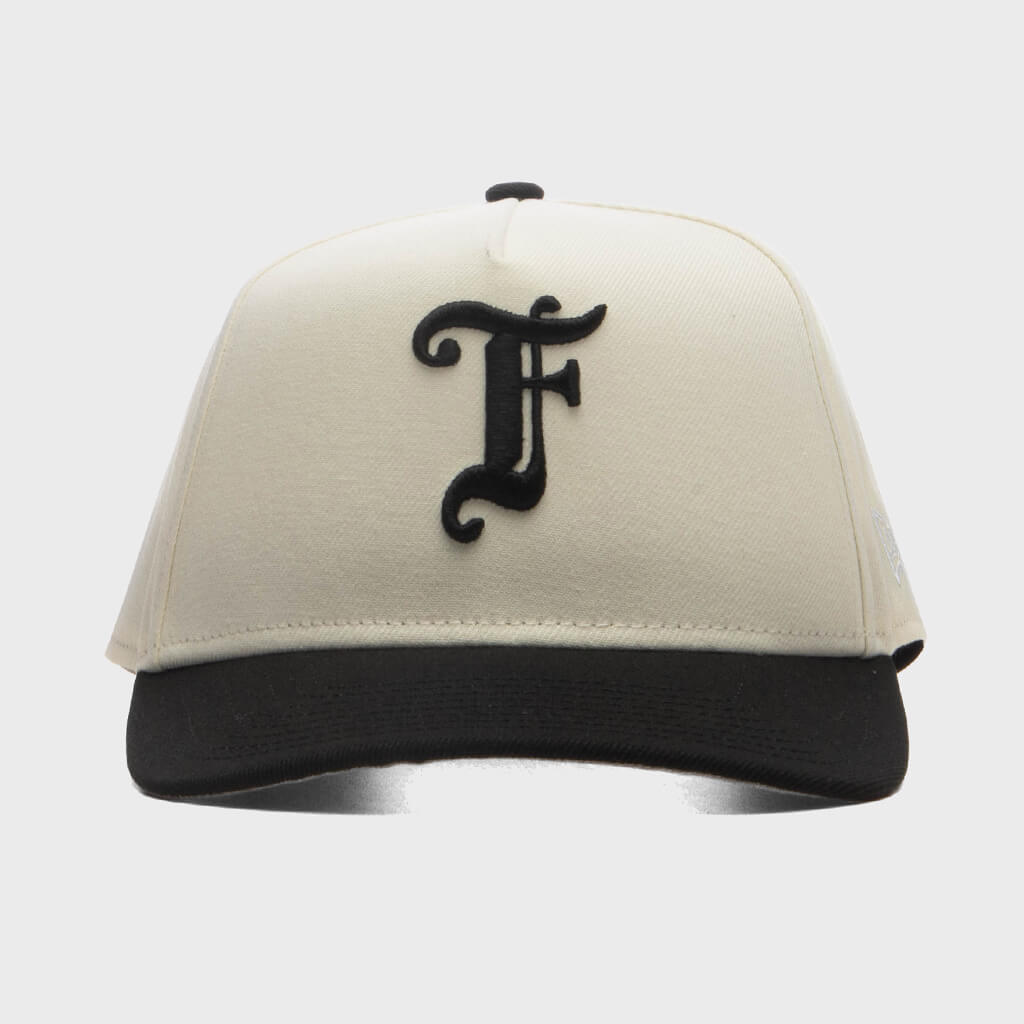 9FIFTY Curved A-Frame Old English F Snapback - Chrome/Black