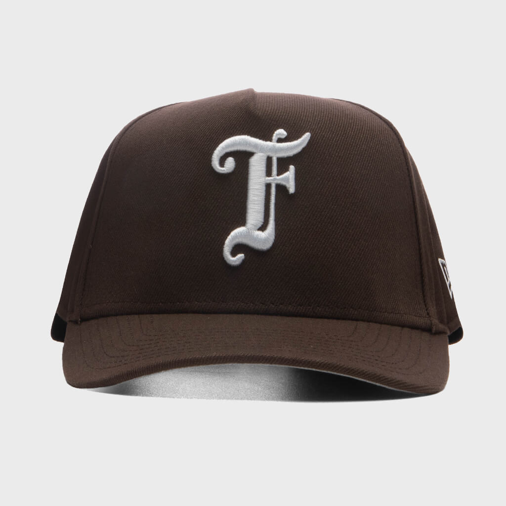 9FIFTY Curved A-Frame Old English F Snapback - Walnut