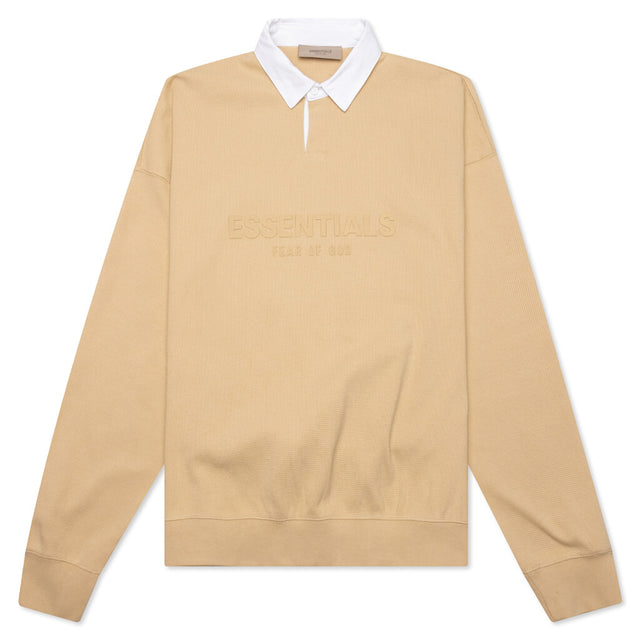 Essentials Henley Rugby Waffle Henley Rugby - Sand – Feature