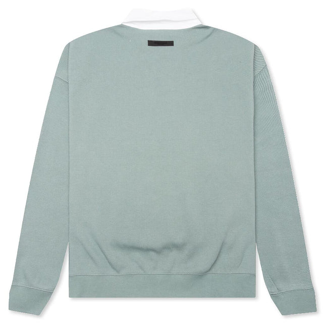 Essentials Henley Rugby Waffle Henley Rugby - Sycamore – Feature