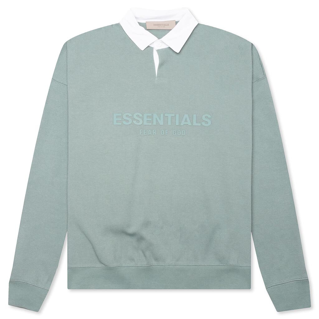 Essentials Henley Rugby Waffle Henley Rugby - Sycamore – Feature