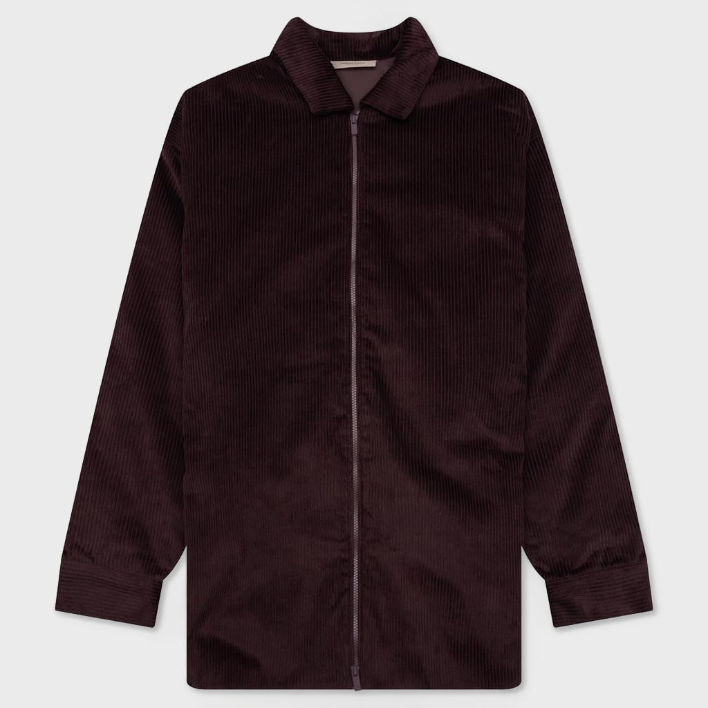 Corduroy Shirt Jacket - Plum