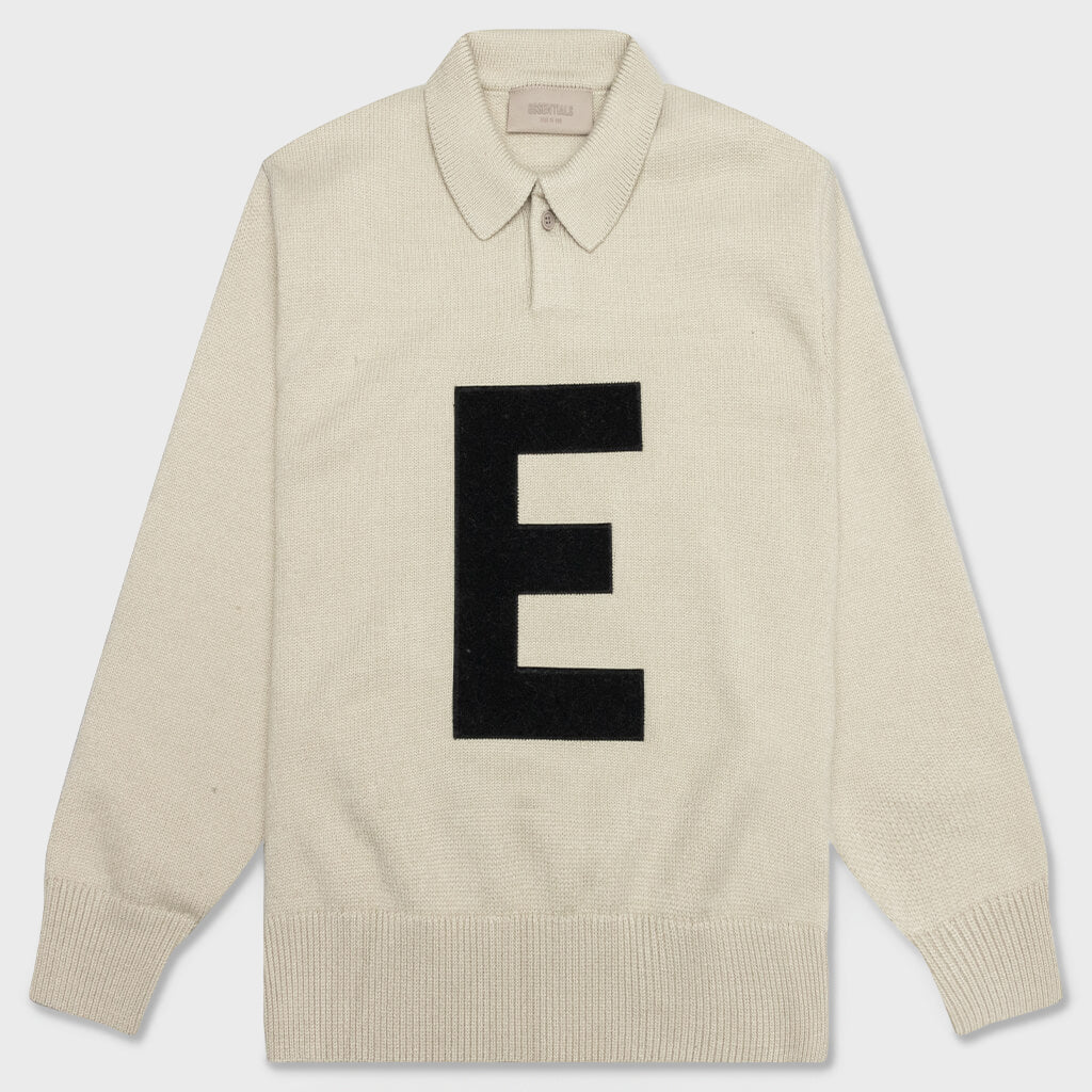 Essentials Kid's Big E Knit Polo - Wheat