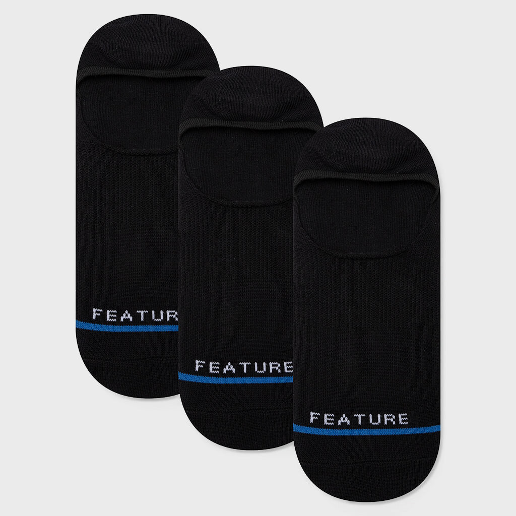 Classic No Show Sock - Black (3-Pack)