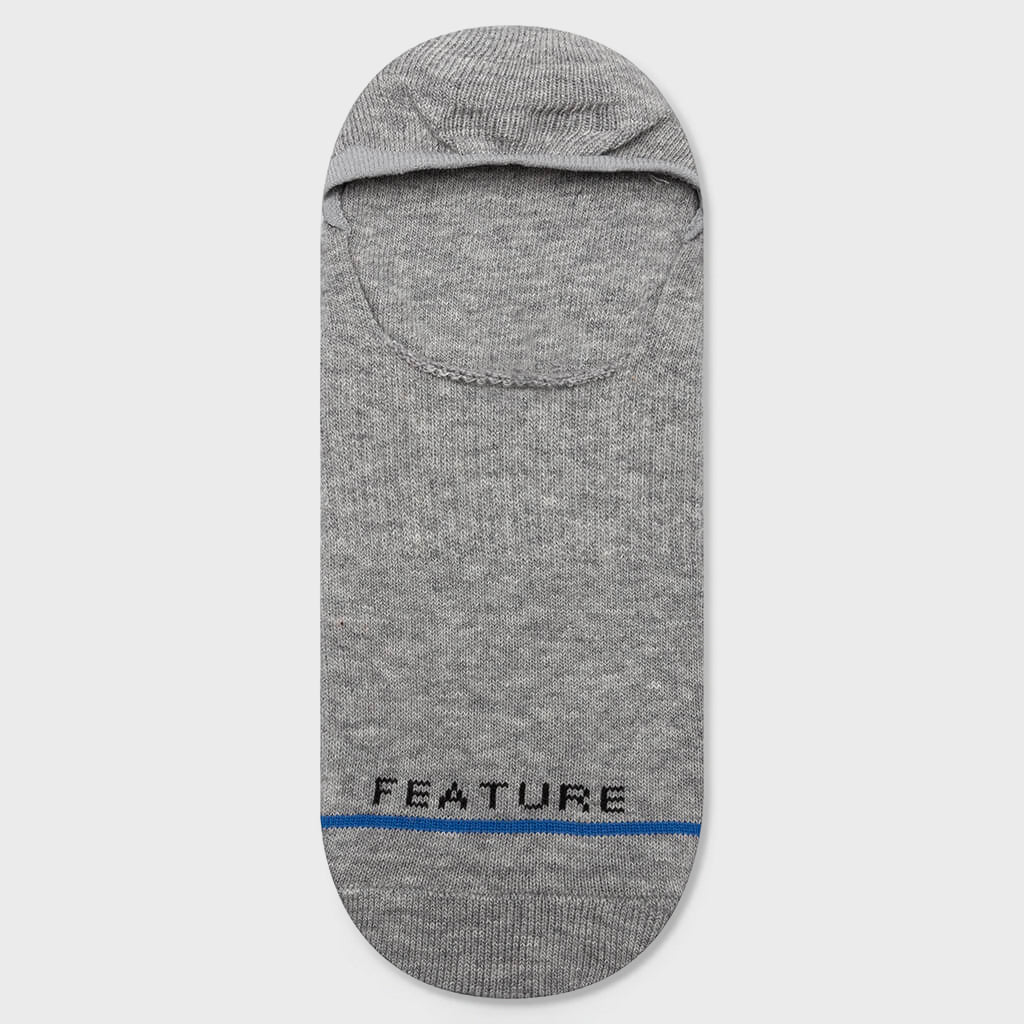 Classic No Show Sock - Heather Grey
