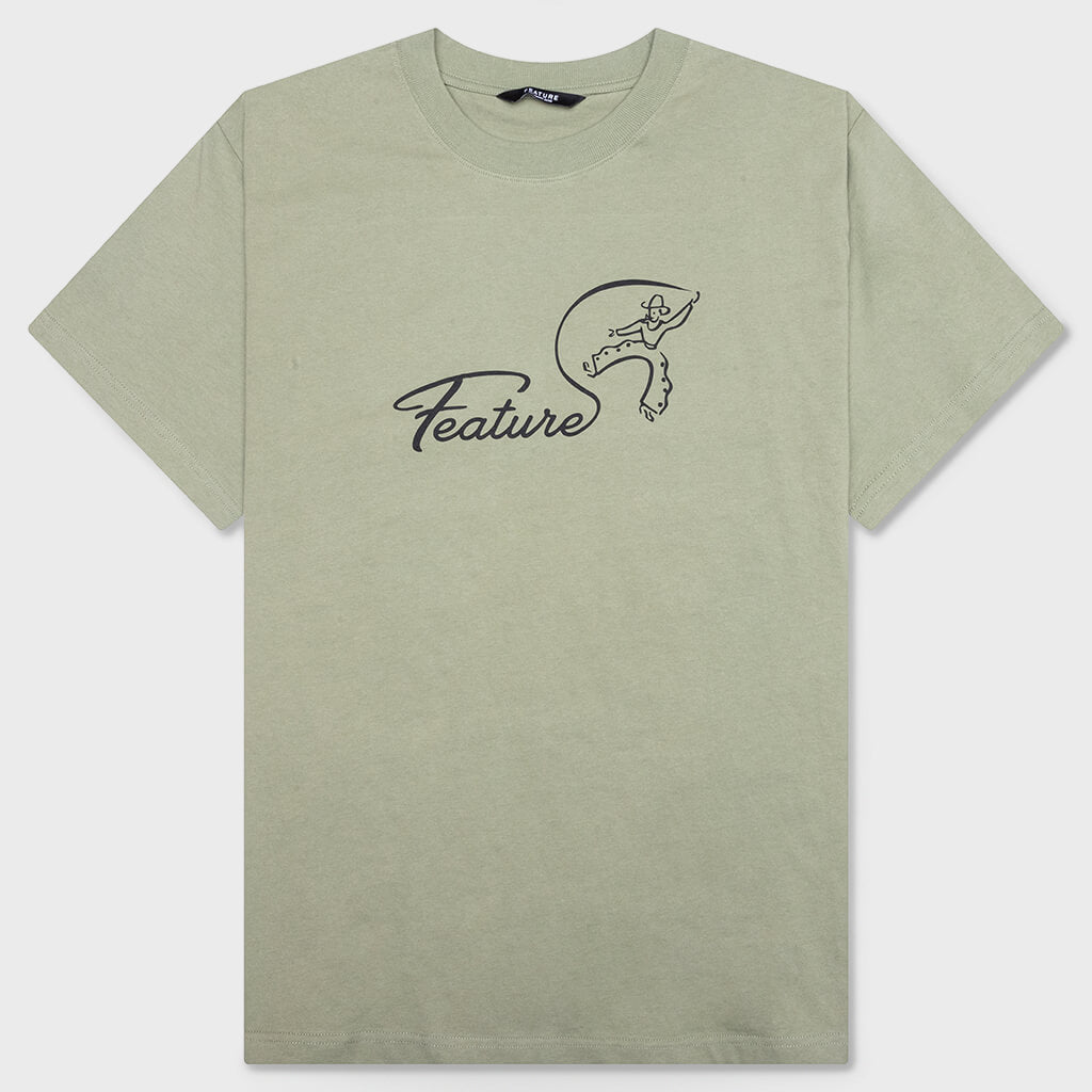 Cowboy Tee - Oil Green