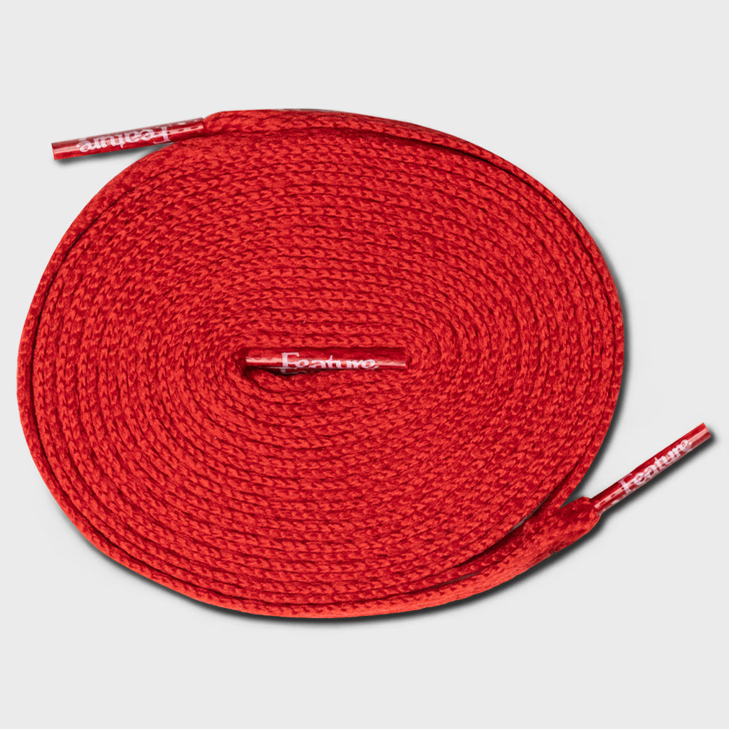 Flat Shoe Laces - Cherry Red