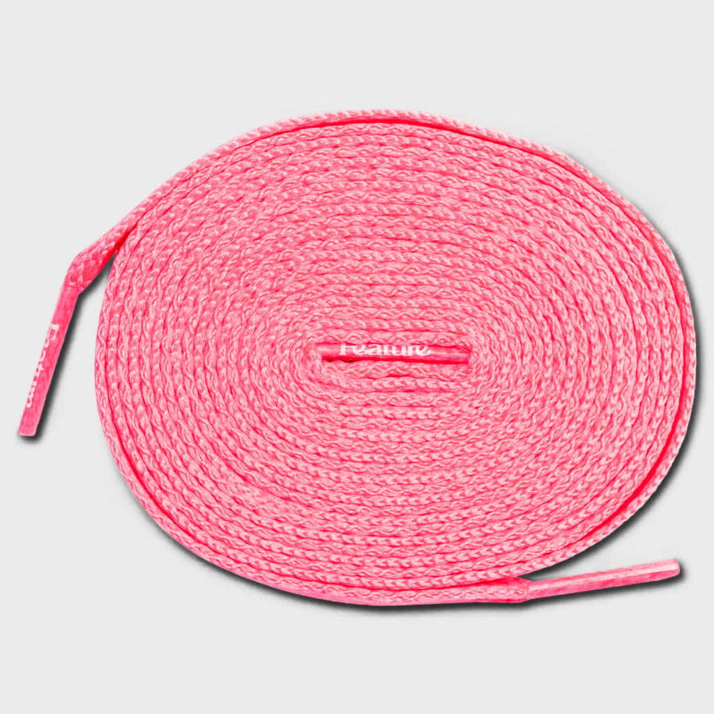 Flat Shoe Laces - Neon Pink