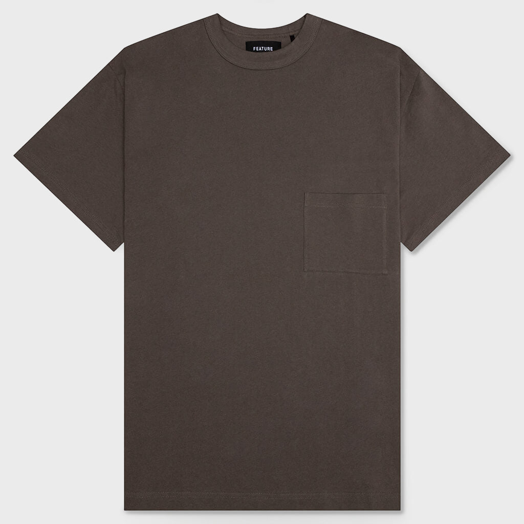Jersey Braque Pocket Tee - Chocolate