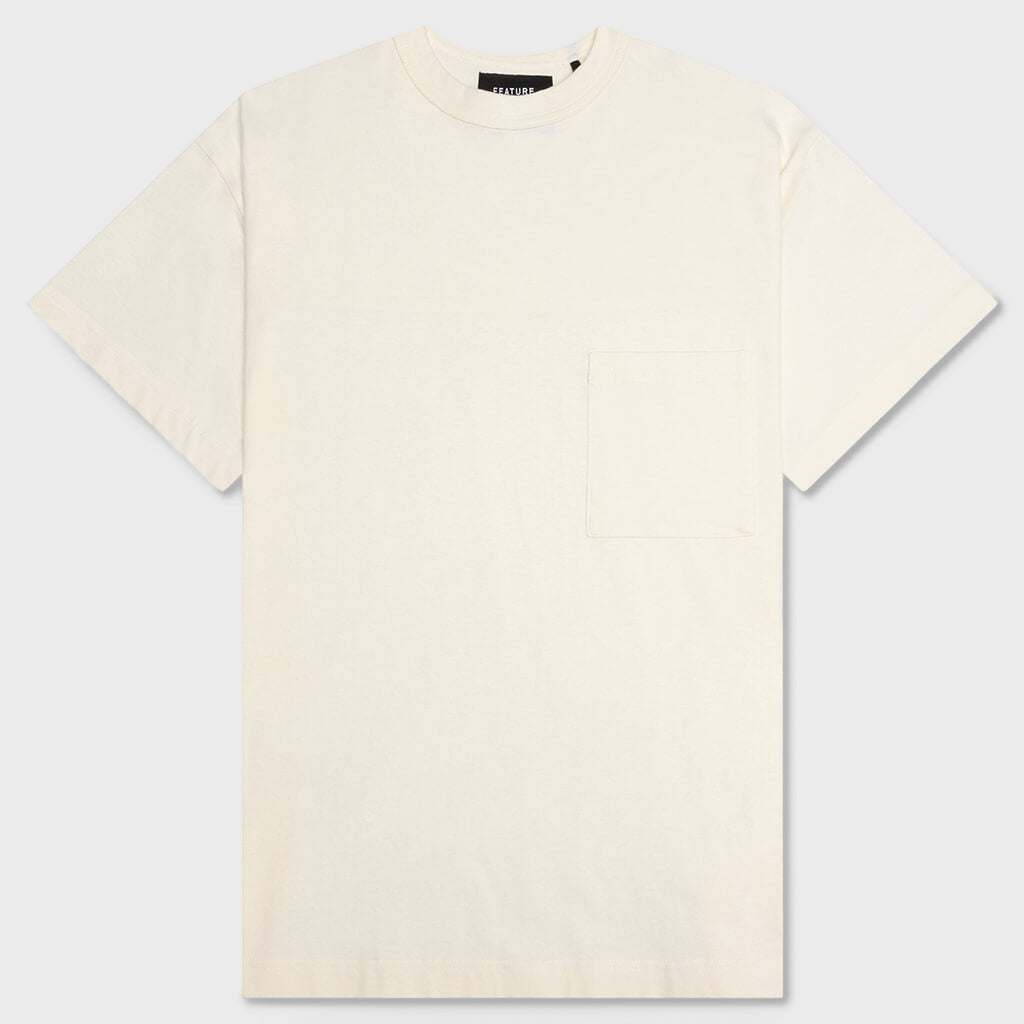 Jersey Braque Pocket Tee - Cream