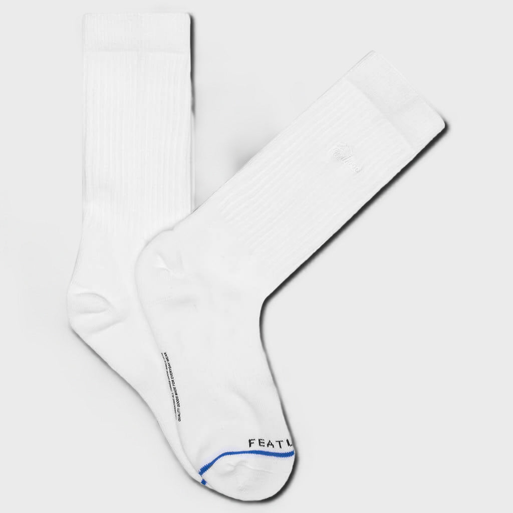Tonal Script Crew Sock - Heather Grey/Black/White (3-Pack)