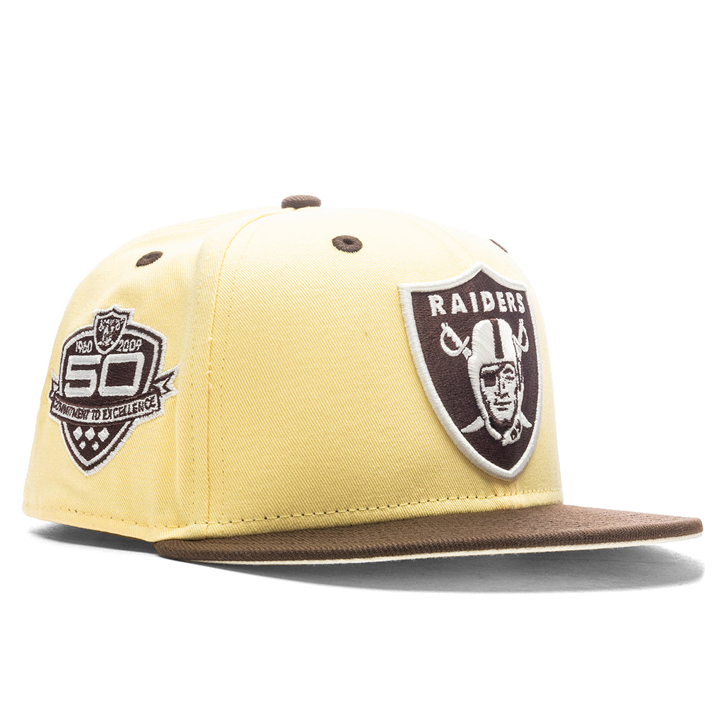 Feature x New Era 59FIFTY Fitted Las Vegas Raiders - Soft Yellow/Walnu