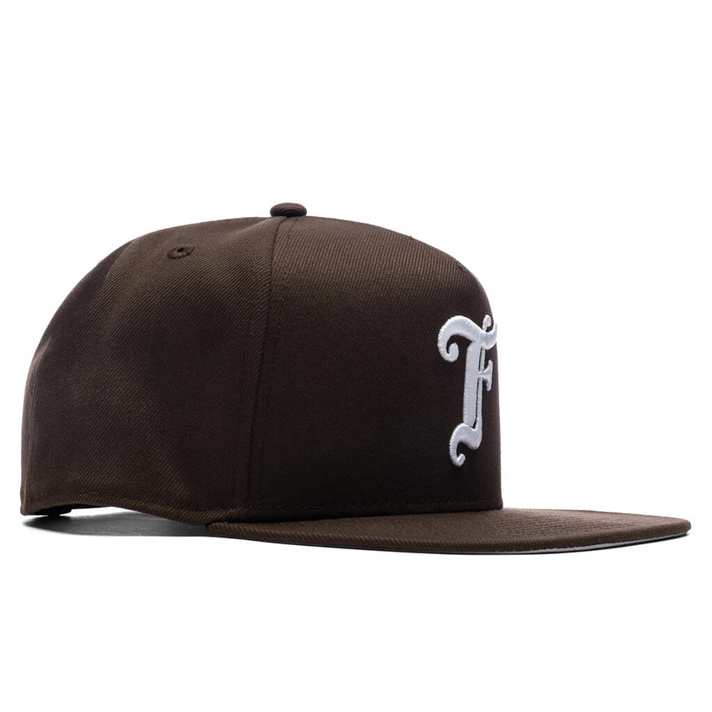 FEATURE x New Era 9Fifty A-Frame Old English F Snapback - Walnut