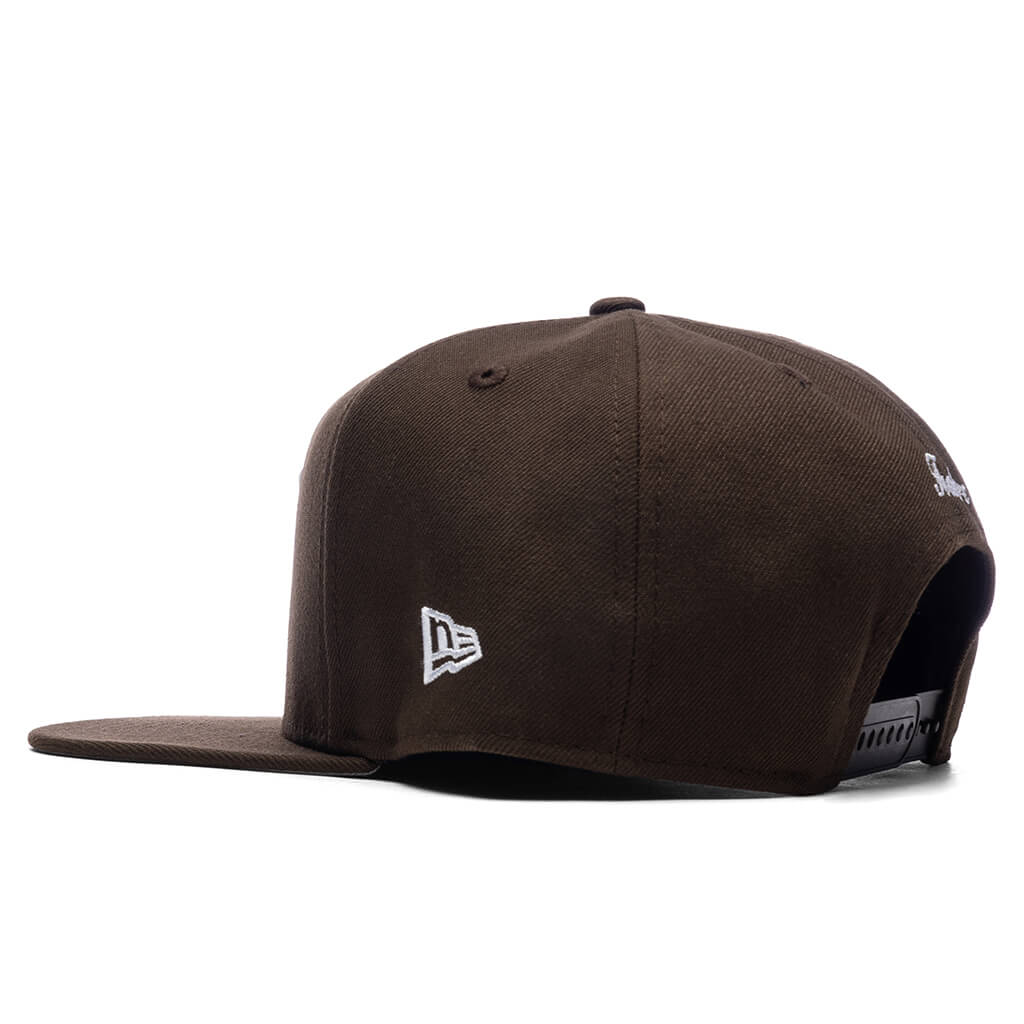 FEATURE x New Era 9Fifty A-Frame Old English F Snapback - Walnut