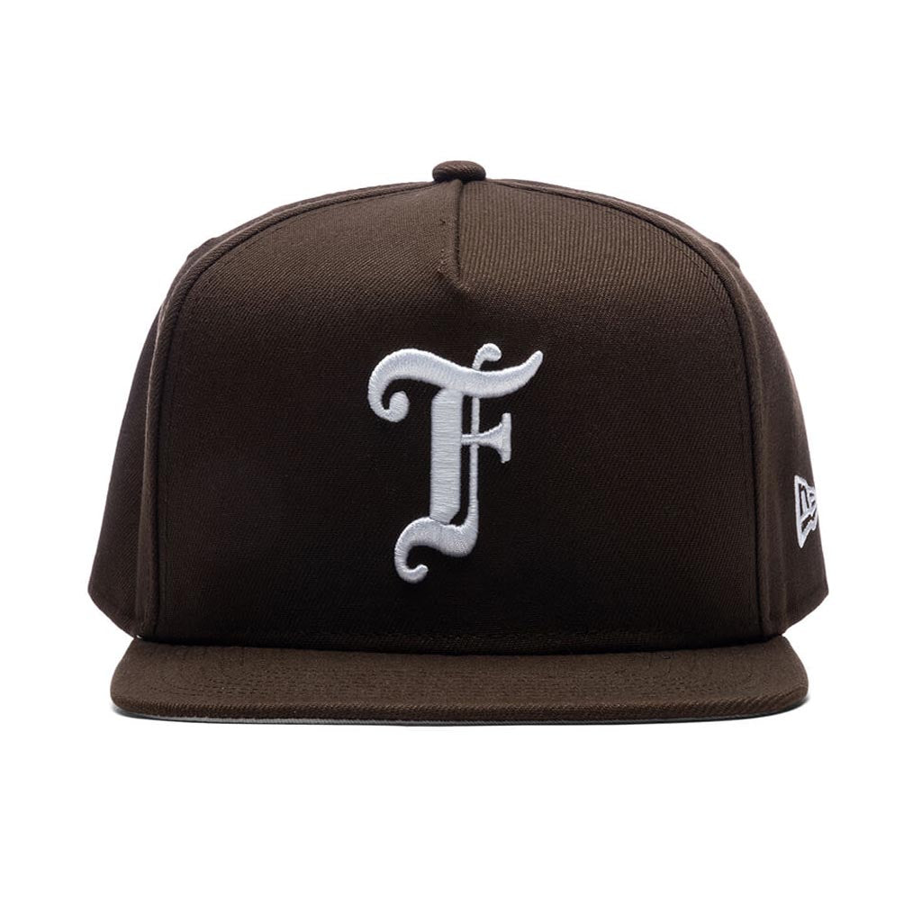 FEATURE x New Era 9Fifty A-Frame Old English F Snapback - Walnut