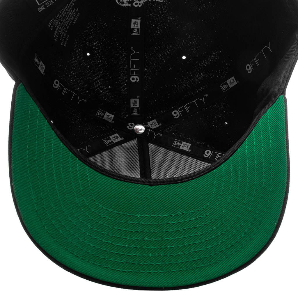 FEATURE x New Era 9FIFTY A-Frame Snapback Curve 'LV' Bones - Black