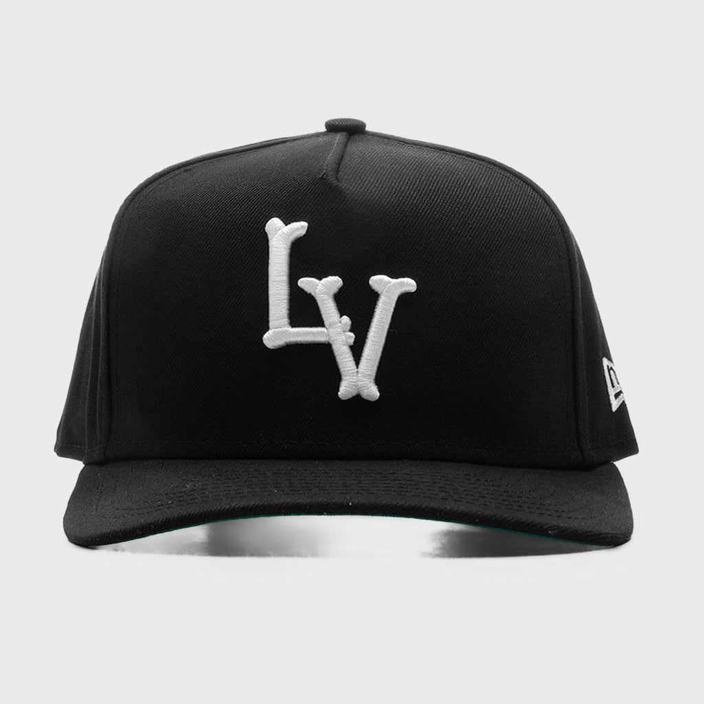 9FIFTY A-Frame Snapback Curve 'LV' Bones - Black/Twill Green