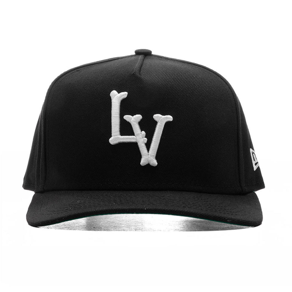 FEATURE x New Era 9FIFTY A-Frame Snapback Curve 'LV' Bones - Black