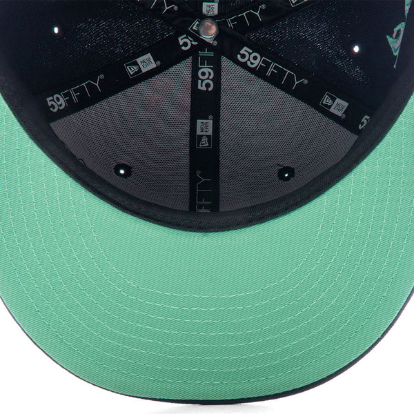 New Era Seattle Mariners Oceanic Teal Script Fitted Hat