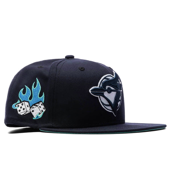 Feature x New Era Flaming Dice 59FIFTY Fitted - Toronto Blue