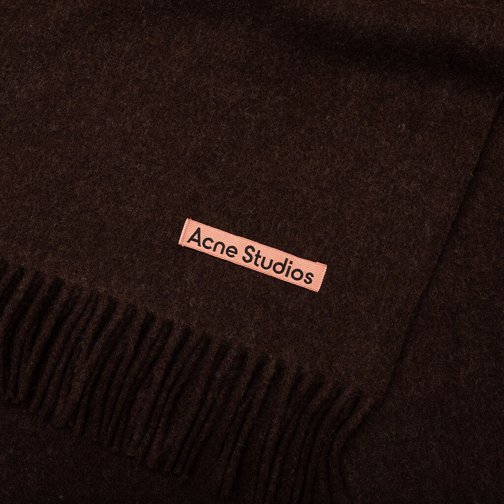 Fringe Wool Scarf - Brown Melange – Feature