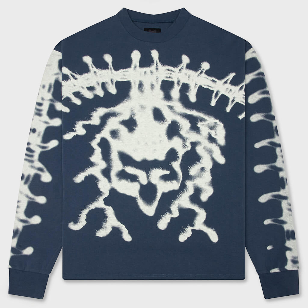 Airbrushed L/S Top - Blue