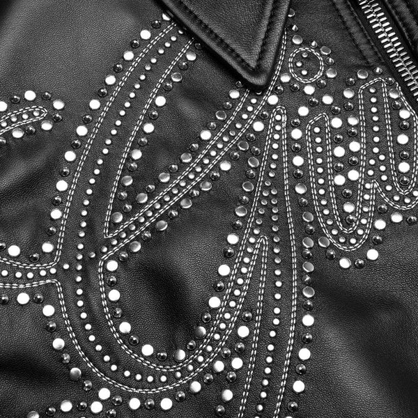 Givenchy Men's Studded Leather Varsity Jacket