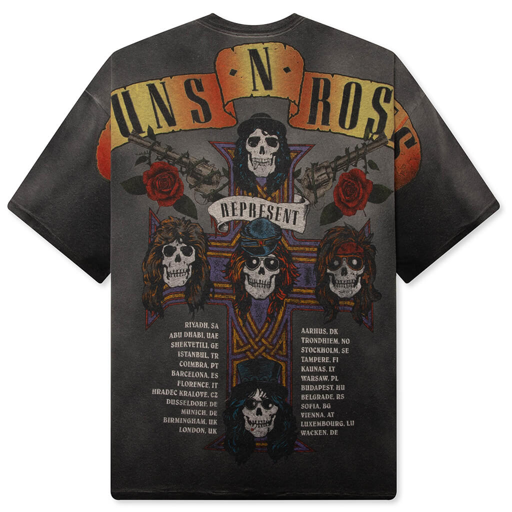 Represent x Guns N' Roses Tour T-Shirt - Stained Black – Feature