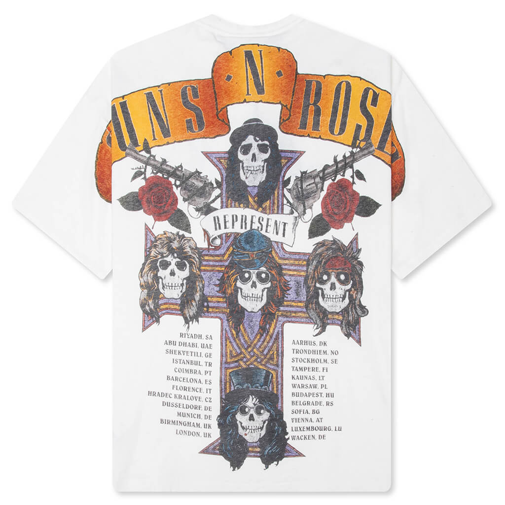 Represent x Guns N' Roses Tour T-Shirt - Flat White – Feature