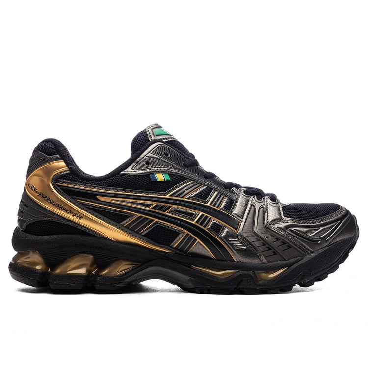Asics x Ayrton Senna Gel-Kayano 14 - Black/Pure Gold – Feature