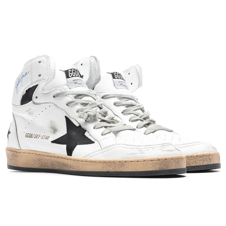 Sky Star Nappa Sneakers - White/Black – Feature