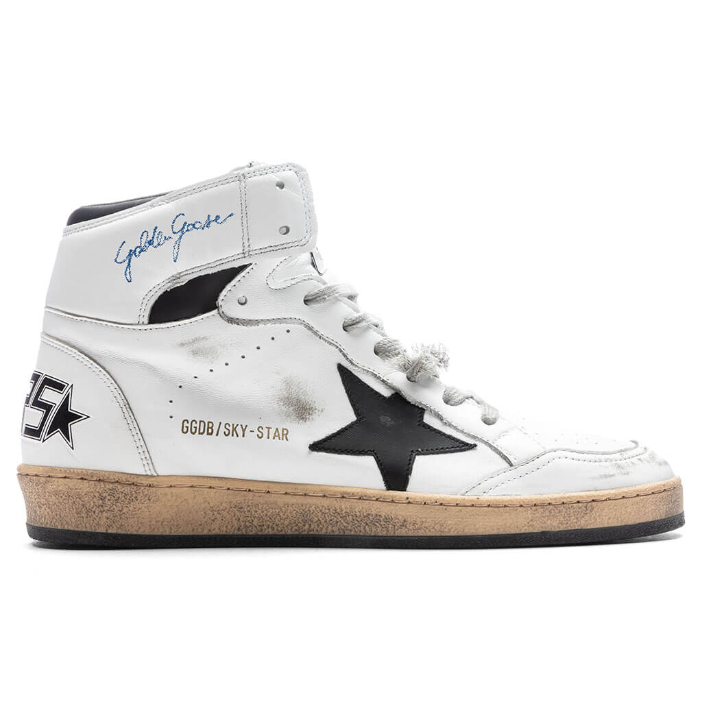 Sky Star Nappa Sneakers - White/Black – Feature