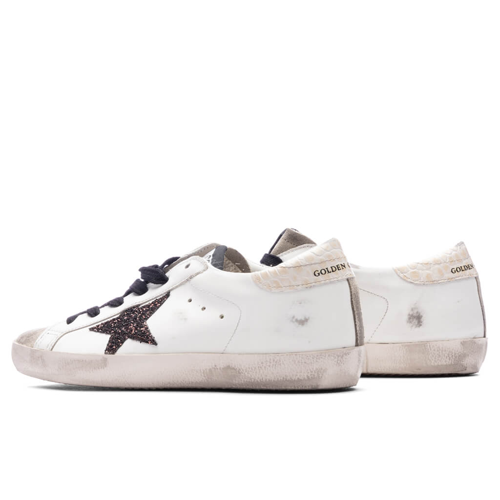 Women's Super-Star Sneakers - White/Taupe/Coffee Brown – Feature