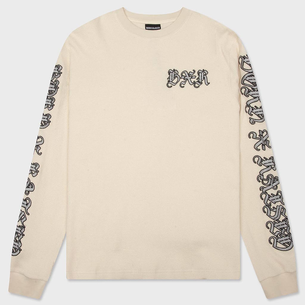 Gothic Embroidered Waffle Thermal - Cream