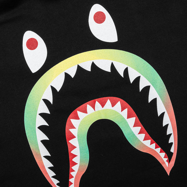 Gradation Side Shark Tee - Black