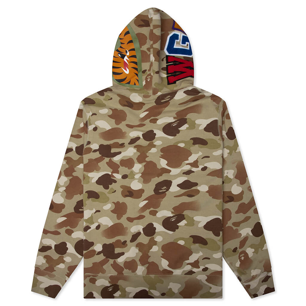Graduation Camo Shark Full Zip Hoodie - Beige – Feature