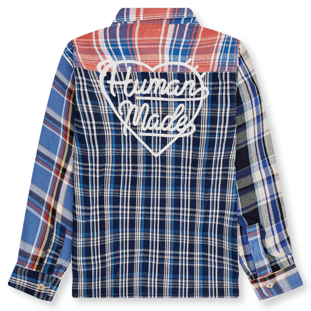 Crazy Check L/S Shirt - Blue – Feature