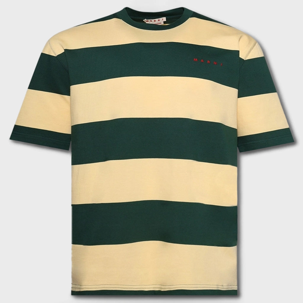 Maxi-Stripe T-Shirt - Emerald/Yellow