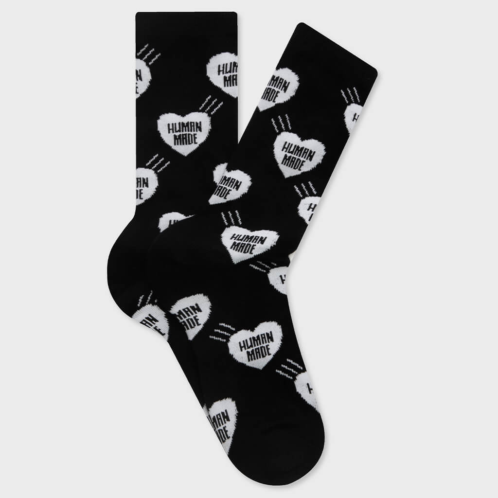 Heart Socks - Black